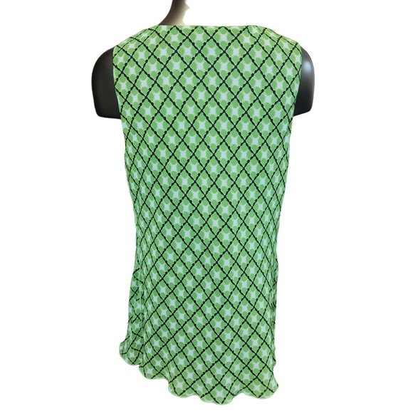 Style & Co. Women's Green Gingham Pattern Sleeveless Top 16 - Picture 2 of 3